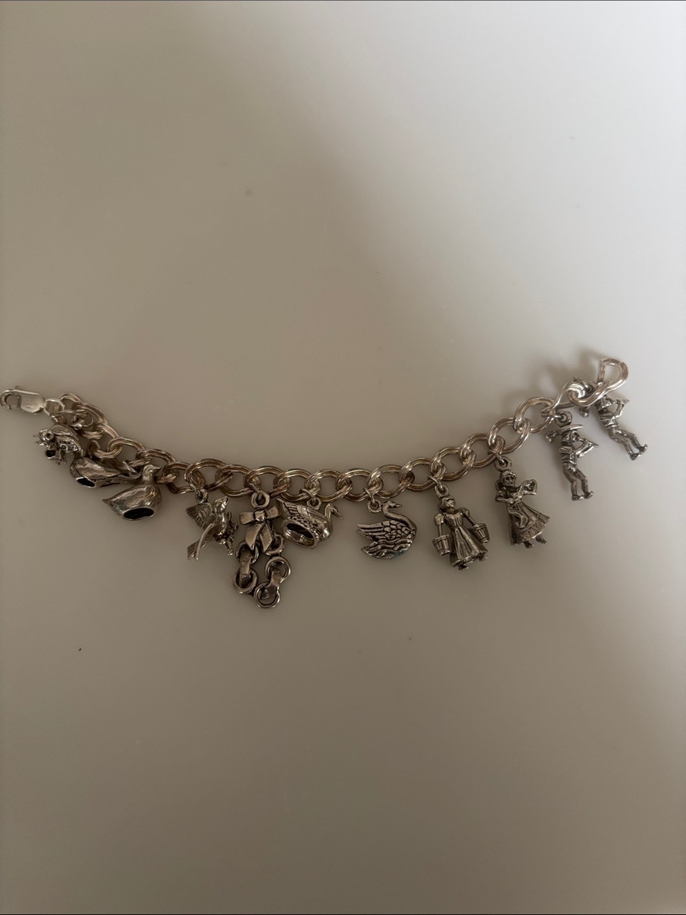 Sterling Silver Charm Bracelet - Silver